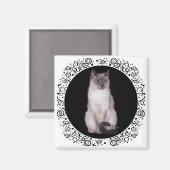 Siamese Cat Magnet (Vorderseite/Rückseite)