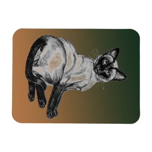 Siamese Cat Magnet (Horizontal)
