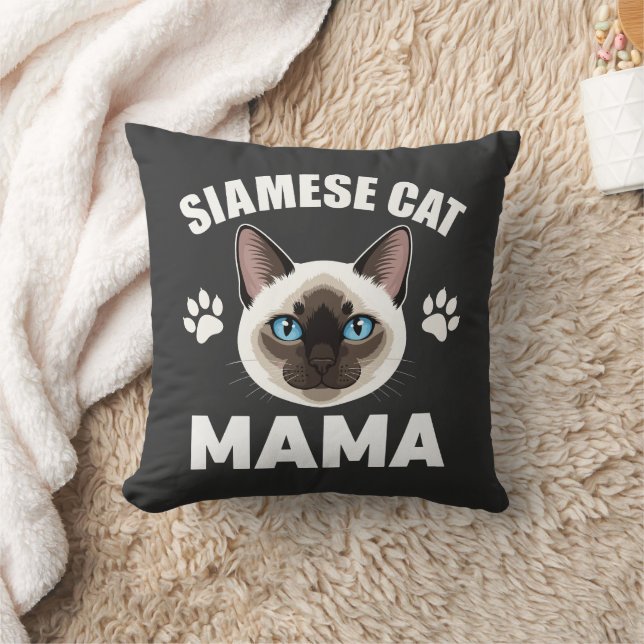 Siamese Cat Mama Kissen (Decke)