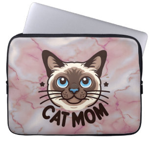 Siamese Cat Mama Mütter Tag Geschenk für Feline Li Laptopschutzhülle