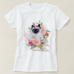 Siamese Cat Mama Pet Lover Happy Mütter Day T-Shirt