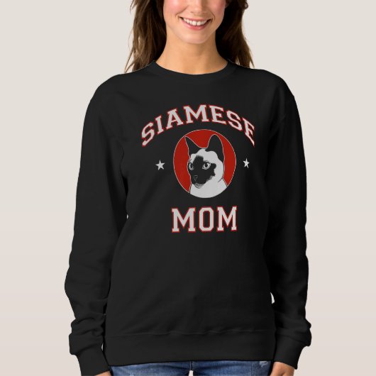 Siamese Cat Mama Sweatshirt (Vorderseite)