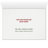 Siamese Cat Meowy Christmas Sleigh Card (Innenansicht Horizontal (Unten))