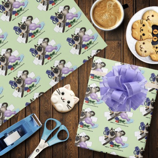 Siamese Cat Mischief Funny Geschenkpapier
