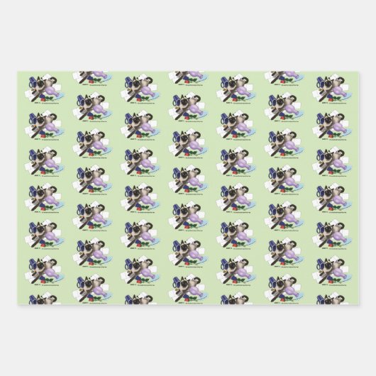 Siamese Cat Mischief Funny Geschenkpapier Set (Vorderseite 2)