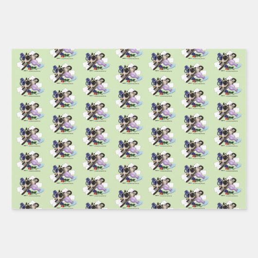 Siamese Cat Mischief Funny Geschenkpapier Set (Vorderseite)