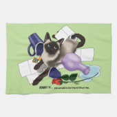 Siamese Cat Mischief Funny Geschirrtuch (Horizontal)