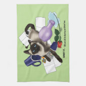 Siamese Cat Mischief Funny Geschirrtuch (Vertikal)