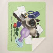 Siamese Cat Mischief Funny Sherpadecke (Vorderseite)