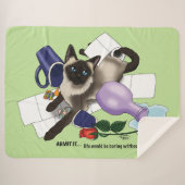 Siamese Cat Mischief Funny Sherpadecke (Vorderseite (Horizontal))