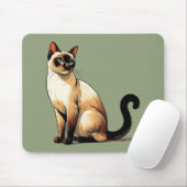 Siamese Cat Mousepad (Mit Mouse)