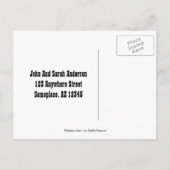 Siamese Cat New Address Ankündigungspostkarte (Rückseite)