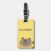 Siamese Cat Niedlich Gepäckanhänger (Vorderseite vertikal)
