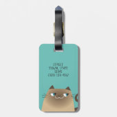 Siamese Cat Niedlich Gepäckanhänger (Rückseite vertikal)