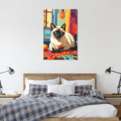 Siamese Cat on Countertop Leinwanddruck (Insitu (Schlafzimmer))