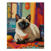 Siamese Cat on Countertop Poster (Vorderseite)