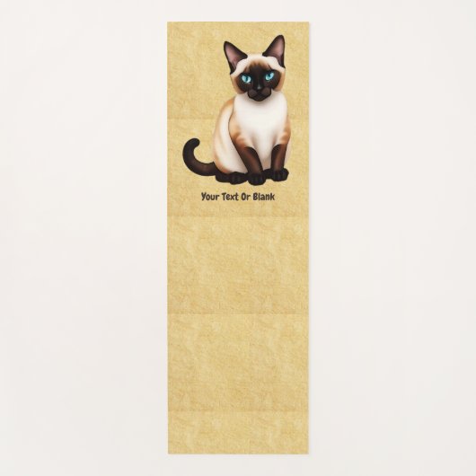 Siamese Cat On Old Paper Yogamatte (Vorderseite)