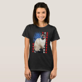 Siamese Cat Paws USA Flag Indepedence Day 4th Of J T-Shirt (Vorne ganz)