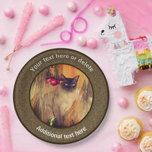 Siamese Cat Personalisiert Party Pappteller (Party)