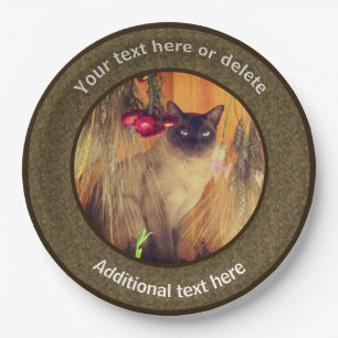 Siamese Cat Personalisiert Party Pappteller
