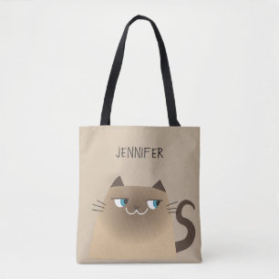 Siamese Cat Personalisiert Tasche