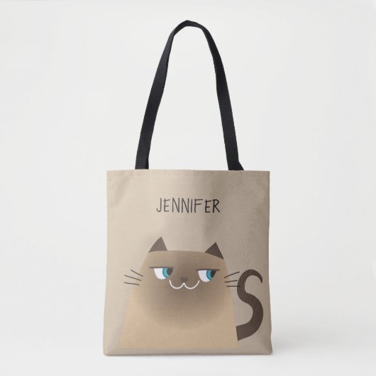 Siamese Cat Personalisiert Tasche (Vorderseite)