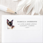 Siamese Cat Personalisierte Rücksendeadressen-Aufk (Insitu)