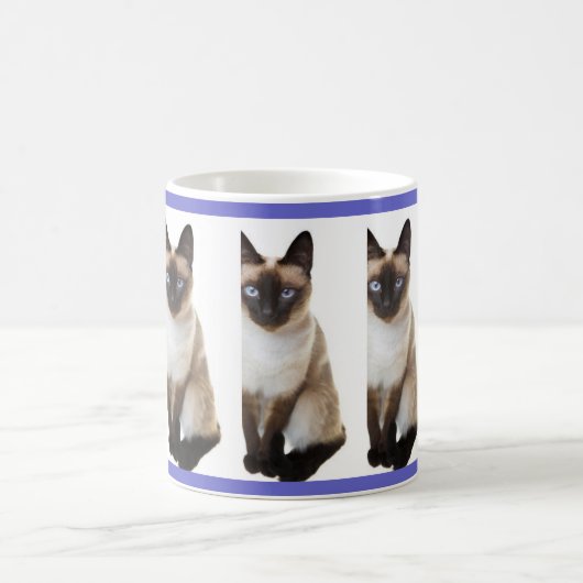 Siamese Cat Pet Cudly Destiny Zazzle Kaffeetasse (Mittel)