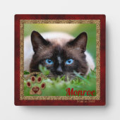 Siamese Cat Pet Memorial Foto Fotoplatte (Vorderseite)