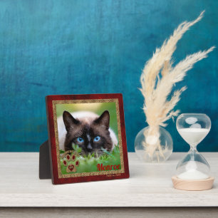 Siamese Cat Pet Memorial Photo Fotoplatte
