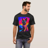 Siamese Cat Pop Art T-Shirt (Vorne ganz)