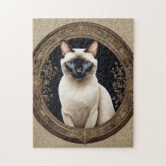 Siamese Cat Portrait Elegant Puzzle (Vertikal)