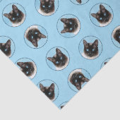 Siamese Cat Portrait Malerei Niedliche Originalkun Seidenpapier (Ausschnitt)