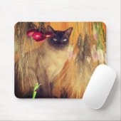 Siamese Cat Posing #3 Tier Mousepad (Mit Mouse)