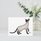 Siamese Cat Post Card Postkarte (Stehend Vorderseite)