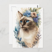 Siamese Cat Postkarte (Vorne/Hinten)