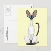 Siamese Cat Postkarte (Vorne/Hinten)