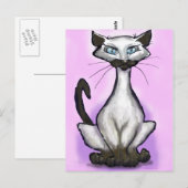 Siamese Cat Postkarte (Vorne/Hinten)