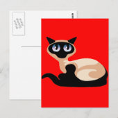 Siamese Cat Postkarte (Vorne/Hinten)