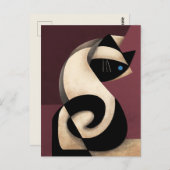 Siamese Cat Postkarte (Vorne/Hinten)