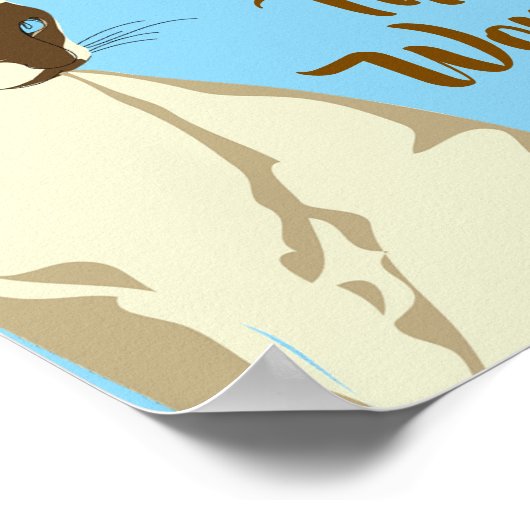 Siamese Cat Quotes Poster (Ecke)