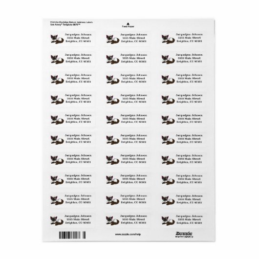 Siamese Cat Return Address Label (Vorne)