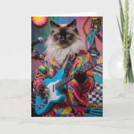 Siamese Cat Rocker Karte