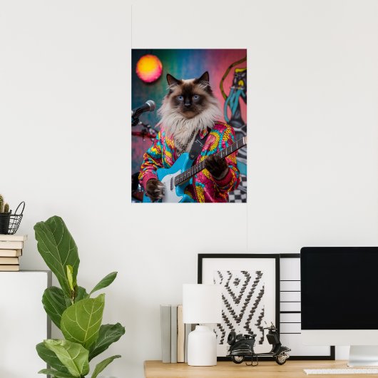 Siamese Cat Rocker Poster (Heimbüro)