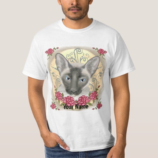 Siamese Cat Roses  T-Shirt (Vorderseite)