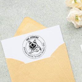 Siamese Cat Rücksendeadresse Gummistempel