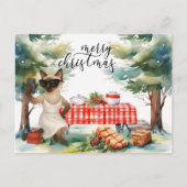 Siamese Cat Sending Message Frohe Weihnachten (Vorderseite)