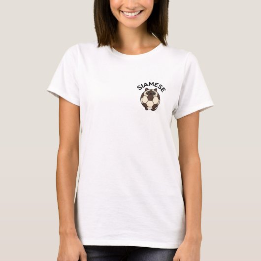 Siamese cat soccer ball T-Shirt (Vorderseite)