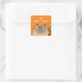 Siamese Cat Spaß Quadratischer Aufkleber (Tasche)