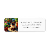 Siamese Cat Spring Garden Rücksendeadresse (Vorne)